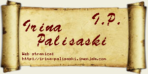 Irina Pališaški vizit kartica